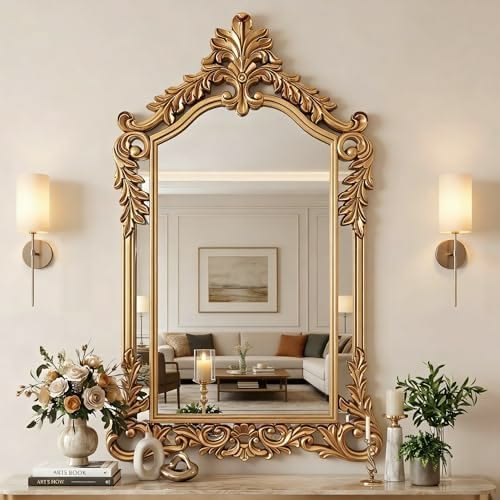 round wall mirror living room decoration
