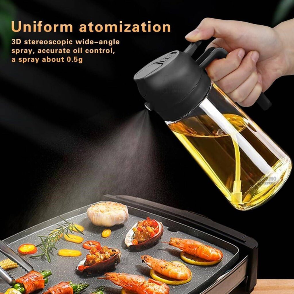 glass oil dispenser bottle for modern kitchen