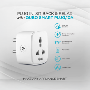 Smart plug adapter inserted into wall socket automating appliances
