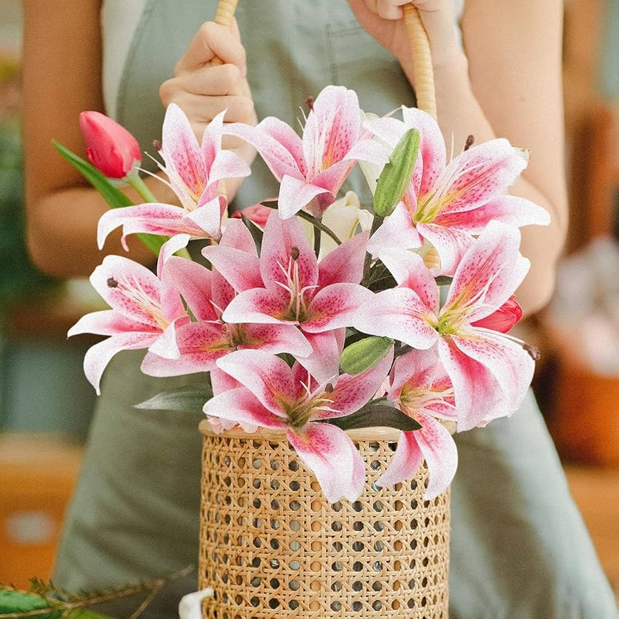 artificial tulip flowers for living room decor