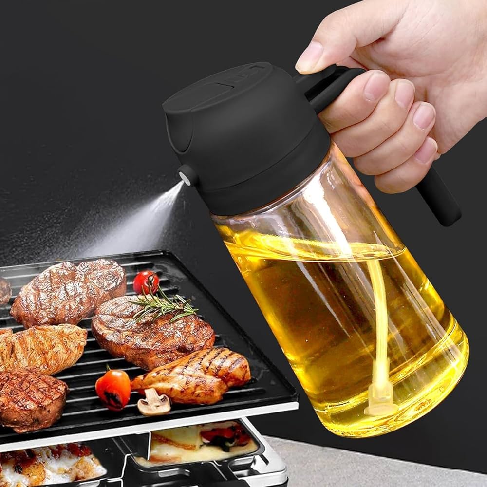 glass oil sprayer bottle for organized kitchen cooking