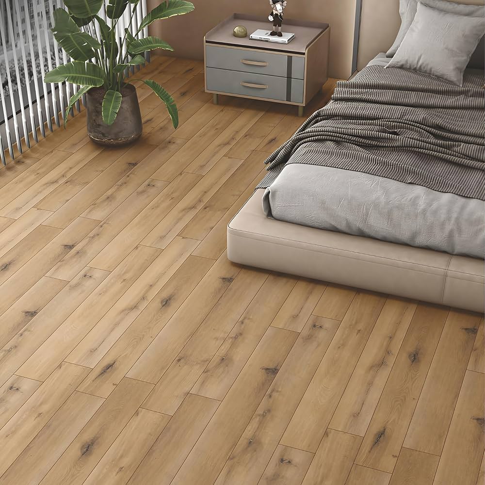 luxury vinyl plank flooring for open kitchen and living room